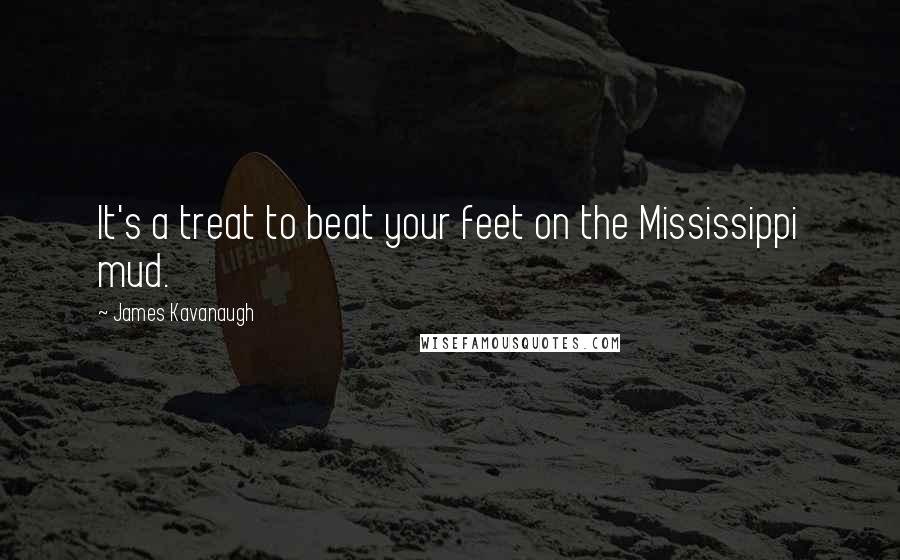 James Kavanaugh Quotes: It's a treat to beat your feet on the Mississippi mud.