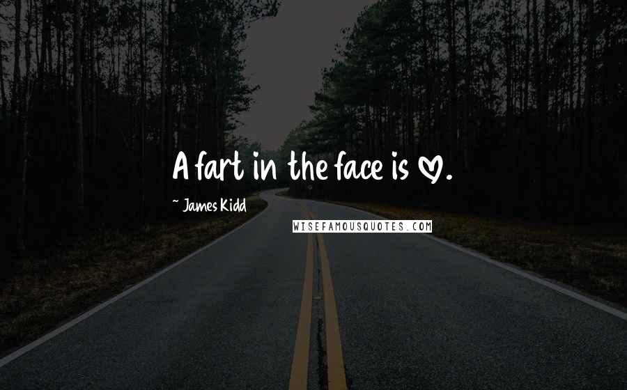 James Kidd Quotes: A fart in the face is love.