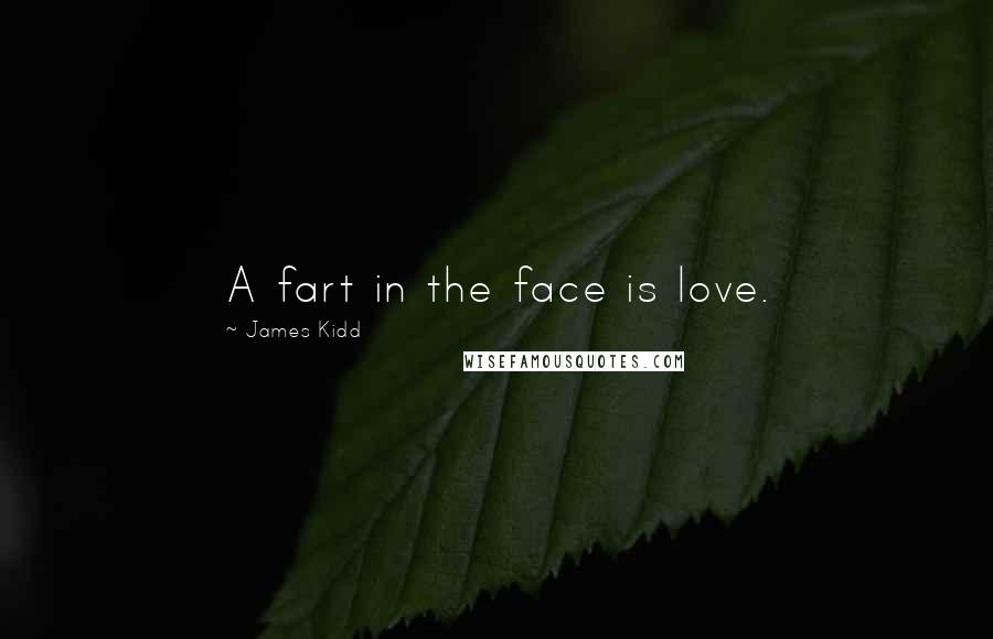 James Kidd Quotes: A fart in the face is love.