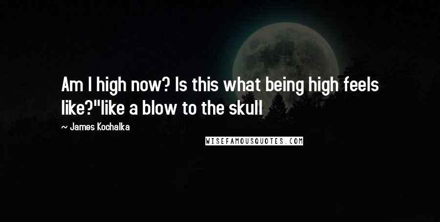 James Kochalka Quotes: Am I high now? Is this what being high feels like?''like a blow to the skull