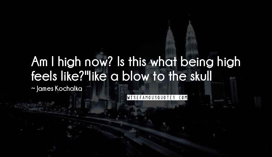 James Kochalka Quotes: Am I high now? Is this what being high feels like?''like a blow to the skull