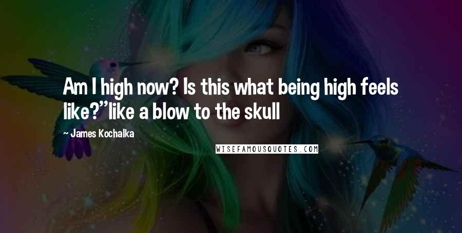 James Kochalka Quotes: Am I high now? Is this what being high feels like?''like a blow to the skull