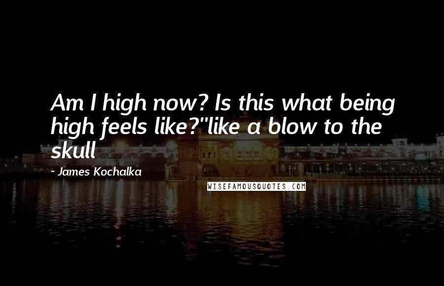 James Kochalka Quotes: Am I high now? Is this what being high feels like?''like a blow to the skull