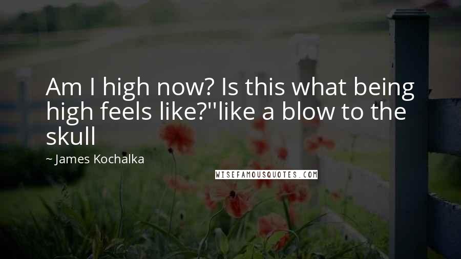 James Kochalka Quotes: Am I high now? Is this what being high feels like?''like a blow to the skull