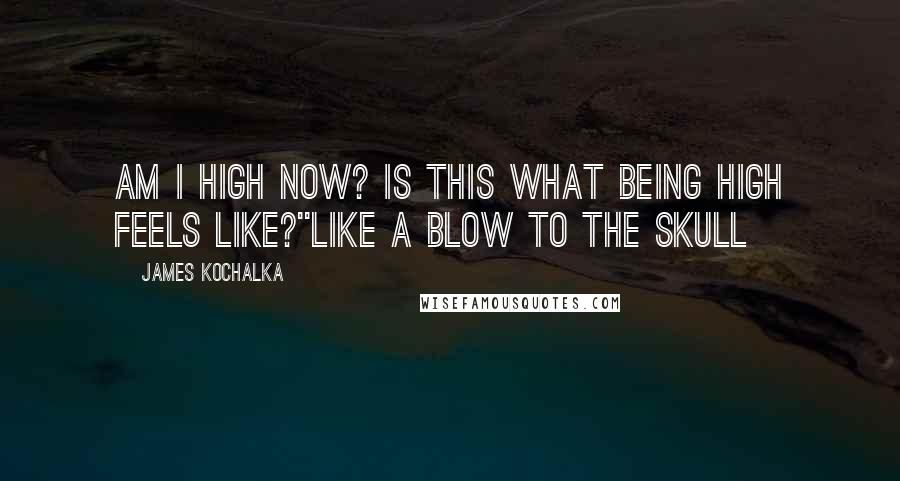 James Kochalka Quotes: Am I high now? Is this what being high feels like?''like a blow to the skull