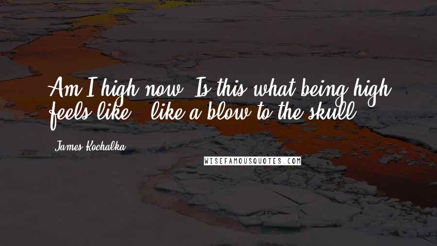 James Kochalka Quotes: Am I high now? Is this what being high feels like?''like a blow to the skull
