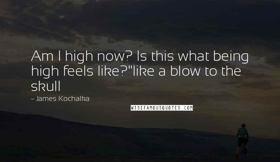 James Kochalka Quotes: Am I high now? Is this what being high feels like?''like a blow to the skull