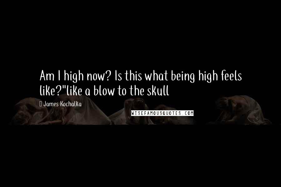 James Kochalka Quotes: Am I high now? Is this what being high feels like?''like a blow to the skull