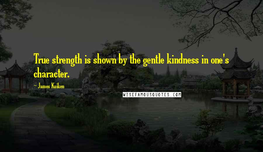 James Kuiken Quotes: True strength is shown by the gentle kindness in one's character.