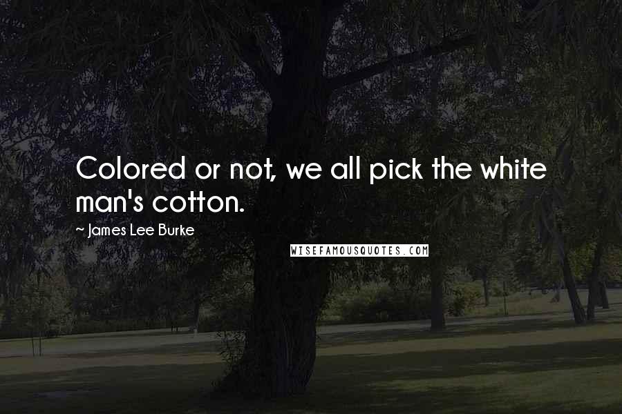 James Lee Burke Quotes: Colored or not, we all pick the white man's cotton.