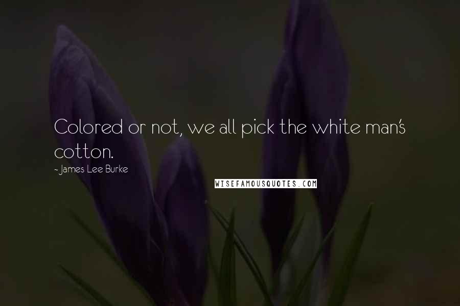 James Lee Burke Quotes: Colored or not, we all pick the white man's cotton.