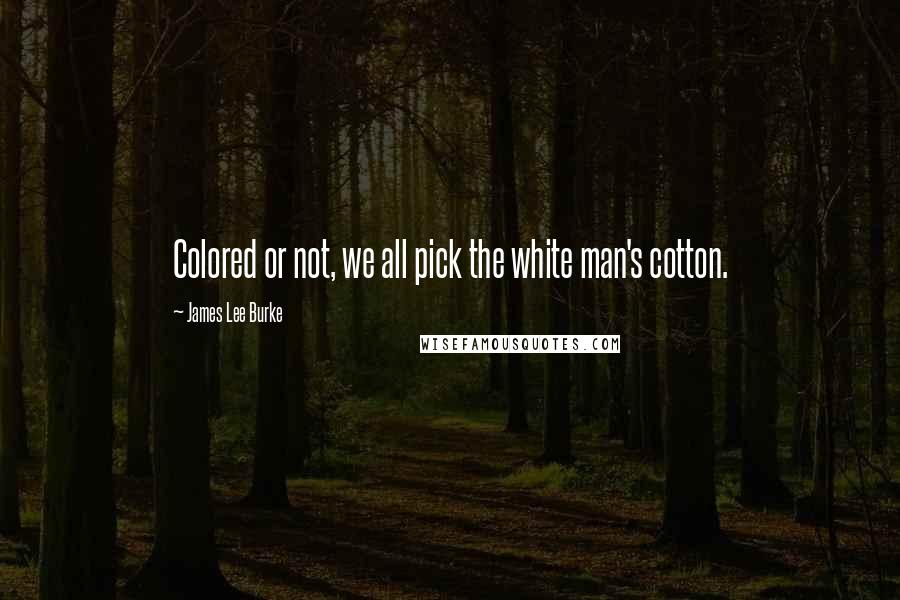 James Lee Burke Quotes: Colored or not, we all pick the white man's cotton.