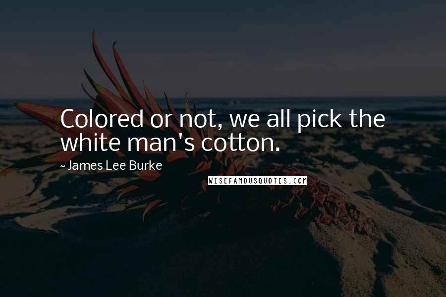 James Lee Burke Quotes: Colored or not, we all pick the white man's cotton.