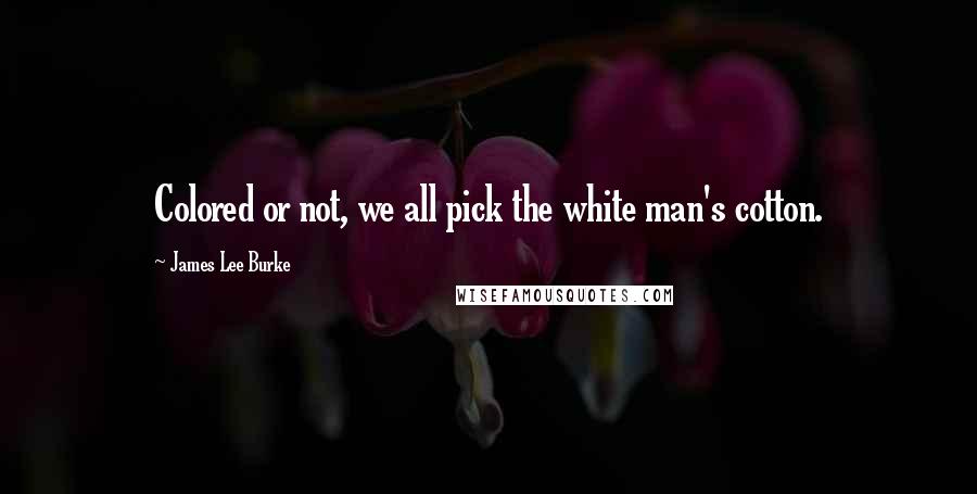 James Lee Burke Quotes: Colored or not, we all pick the white man's cotton.