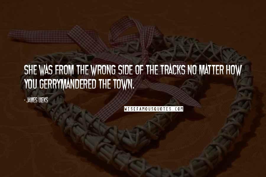 James Lileks Quotes: She was from the wrong side of the tracks no matter how you gerrymandered the town.