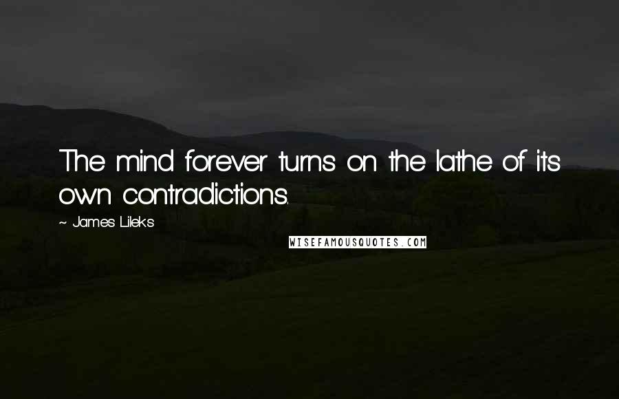 James Lileks Quotes: The mind forever turns on the lathe of its own contradictions.