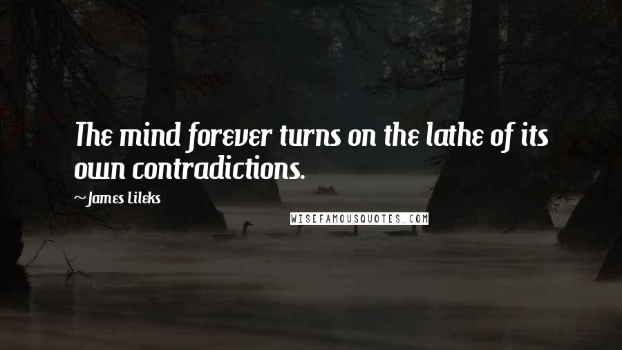 James Lileks Quotes: The mind forever turns on the lathe of its own contradictions.