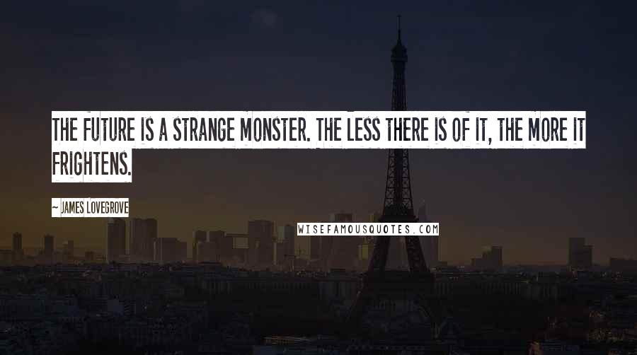 James Lovegrove Quotes: The future is a strange monster. The less there is of it, the more it frightens.