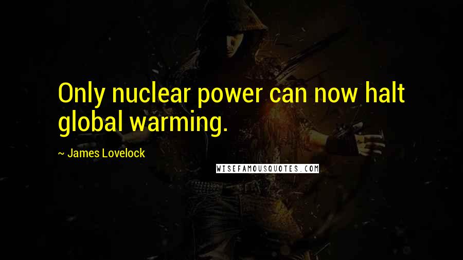 James Lovelock Quotes: Only nuclear power can now halt global warming.