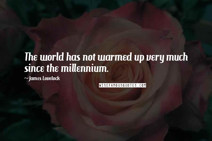 James Lovelock Quotes: The world has not warmed up very much since the millennium.