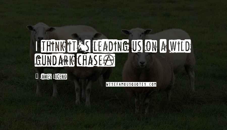 James Luceno Quotes: I think it's leading us on a wild gundark chase.