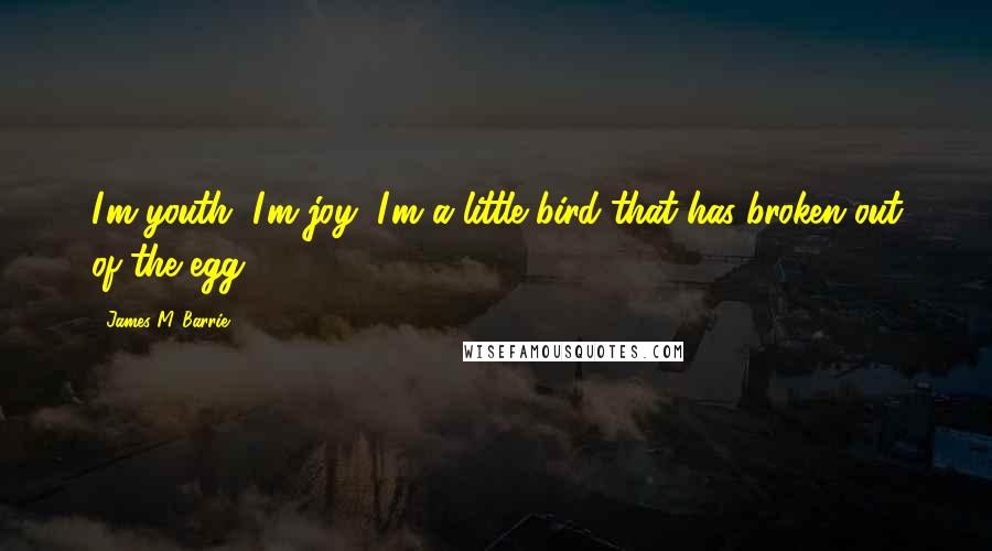 James M. Barrie Quotes: I'm youth, I'm joy, I'm a little bird that has broken out of the egg.