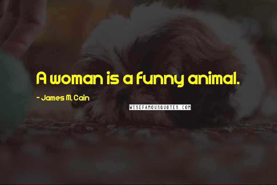 James M. Cain Quotes: A woman is a funny animal.