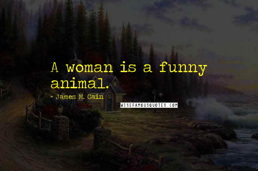 James M. Cain Quotes: A woman is a funny animal.