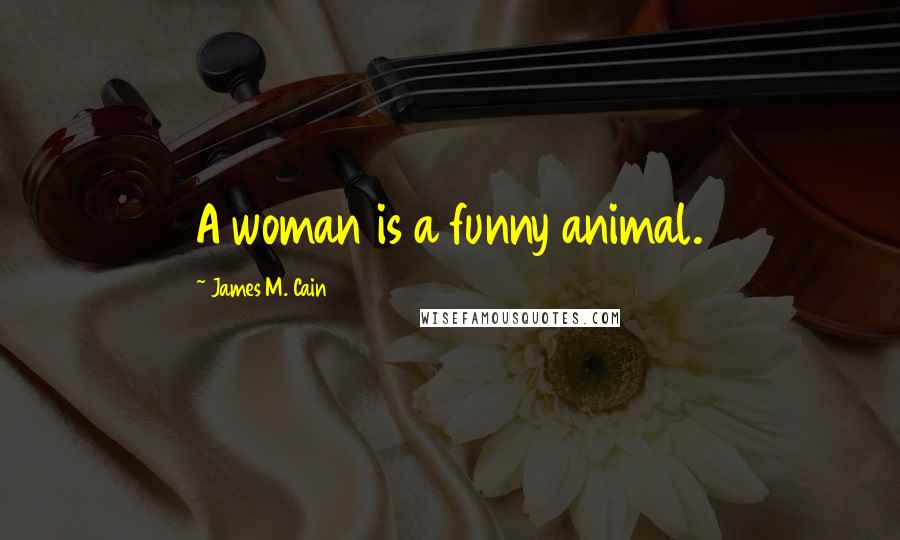 James M. Cain Quotes: A woman is a funny animal.