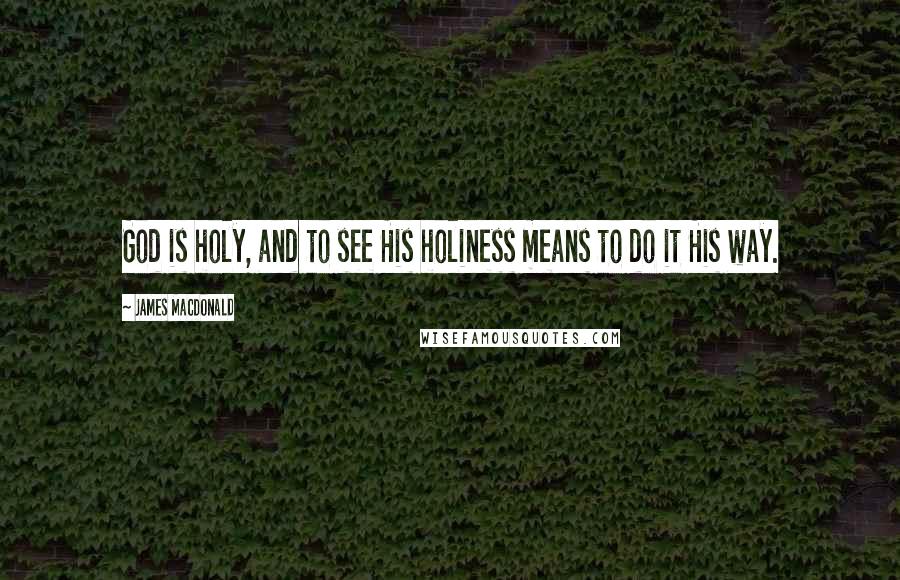 James MacDonald Quotes: God is holy, and to see His holiness means to do it His way.