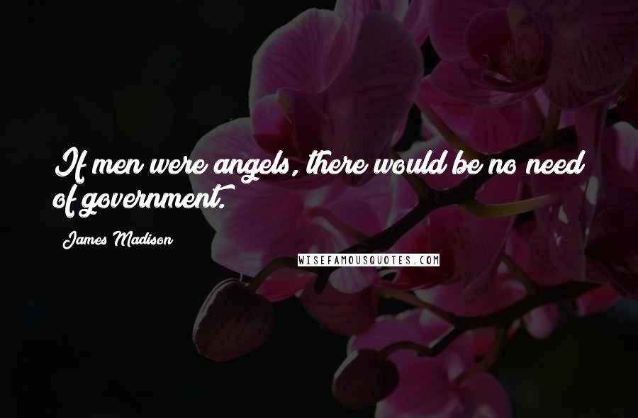 James Madison Quotes: If men were angels, there would be no need of government.