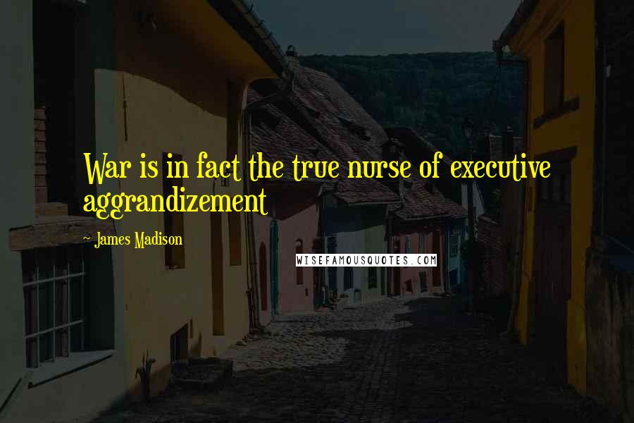 James Madison Quotes: War is in fact the true nurse of executive aggrandizement