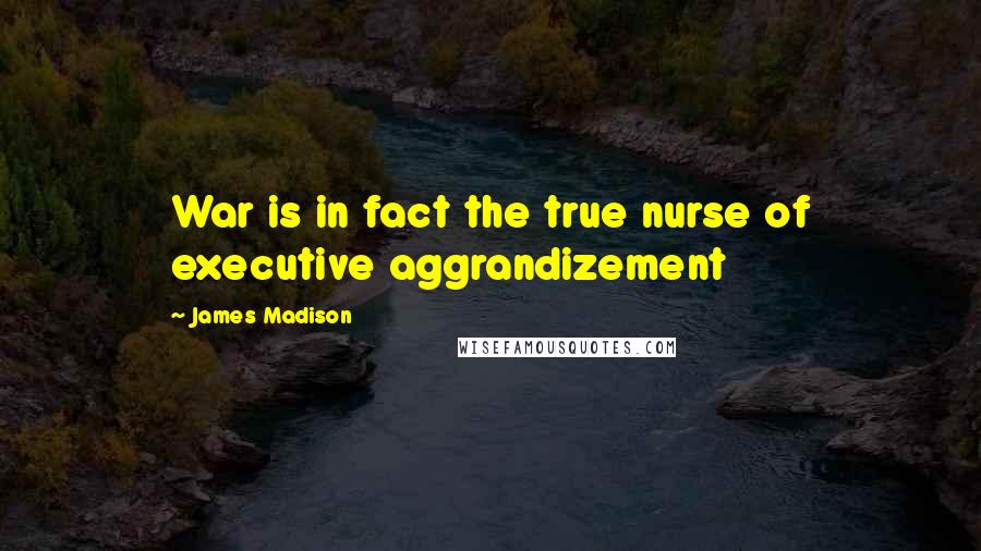 James Madison Quotes: War is in fact the true nurse of executive aggrandizement