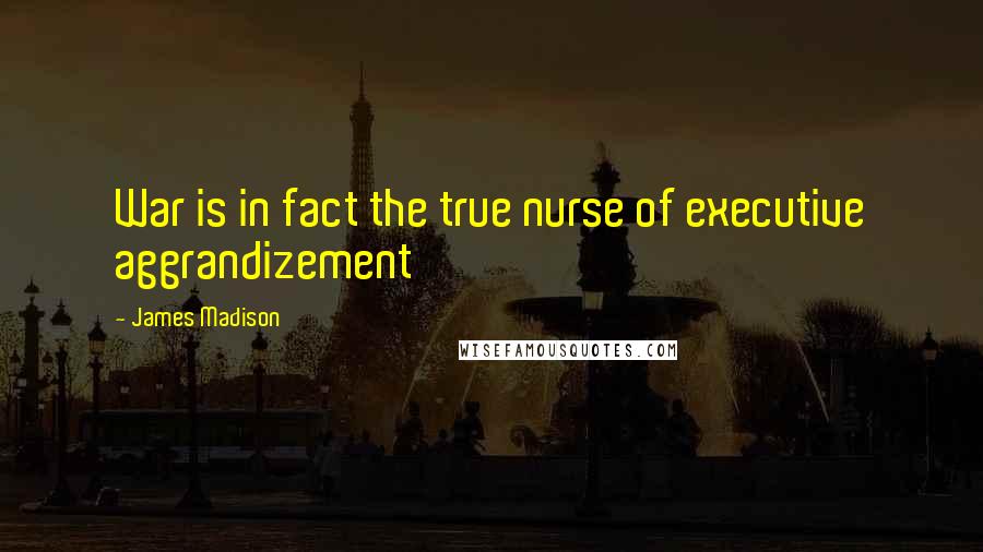 James Madison Quotes: War is in fact the true nurse of executive aggrandizement