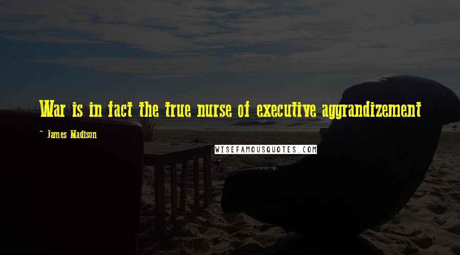 James Madison Quotes: War is in fact the true nurse of executive aggrandizement