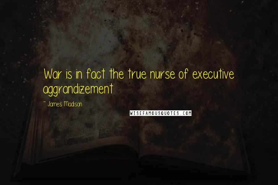 James Madison Quotes: War is in fact the true nurse of executive aggrandizement