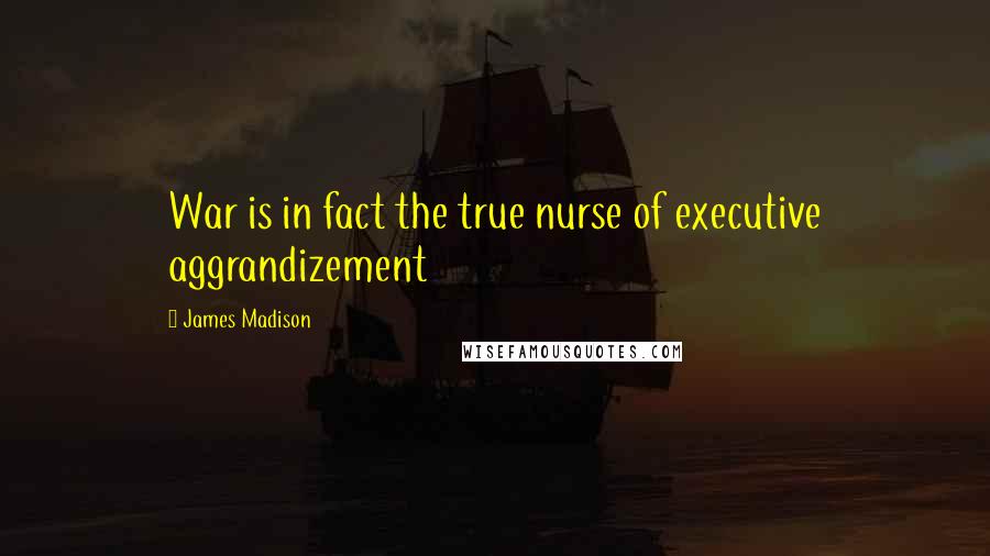 James Madison Quotes: War is in fact the true nurse of executive aggrandizement