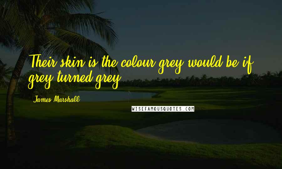 James Marshall Quotes: Their skin is the colour grey would be if grey turned grey.