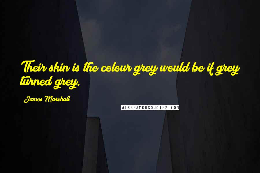 James Marshall Quotes: Their skin is the colour grey would be if grey turned grey.
