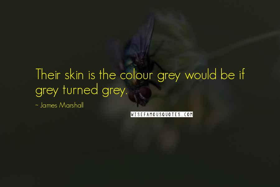 James Marshall Quotes: Their skin is the colour grey would be if grey turned grey.