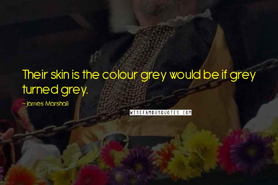 James Marshall Quotes: Their skin is the colour grey would be if grey turned grey.