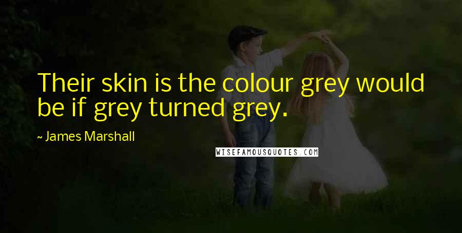 James Marshall Quotes: Their skin is the colour grey would be if grey turned grey.