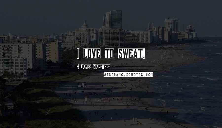 James Marsters Quotes: I love to sweat.