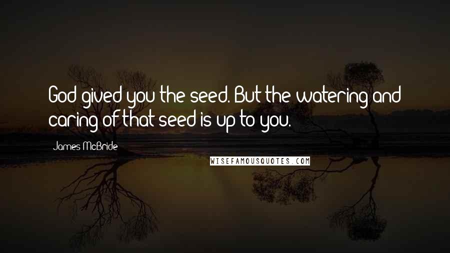 James McBride Quotes: God gived you the seed. But the watering and caring of that seed is up to you.