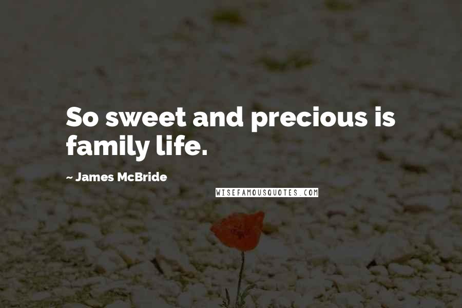 James McBride Quotes: So sweet and precious is family life.