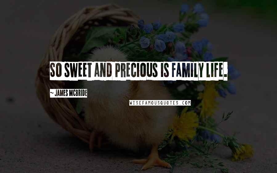 James McBride Quotes: So sweet and precious is family life.