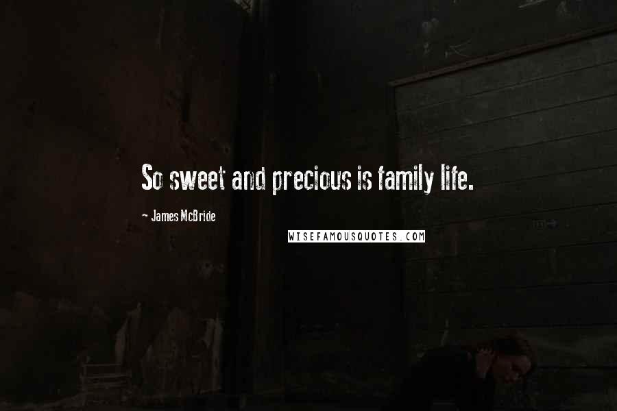 James McBride Quotes: So sweet and precious is family life.