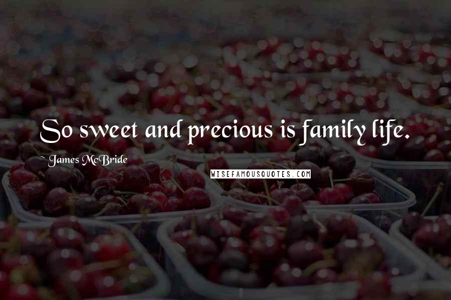 James McBride Quotes: So sweet and precious is family life.