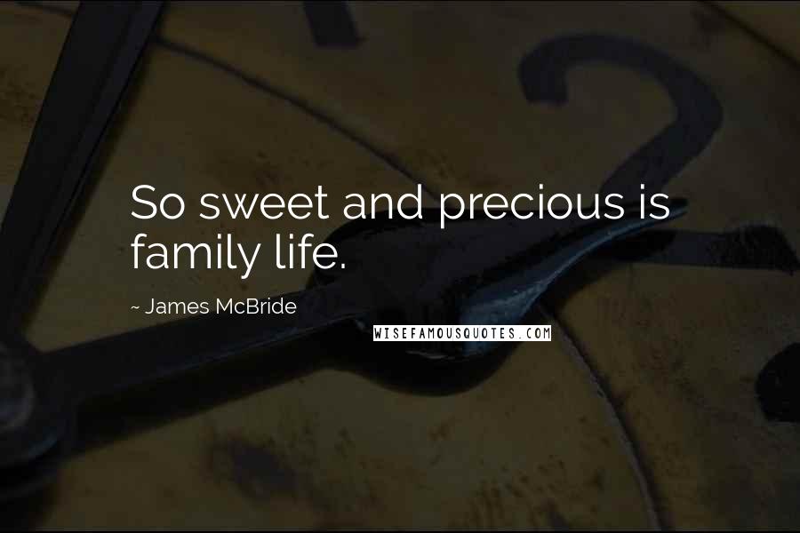 James McBride Quotes: So sweet and precious is family life.