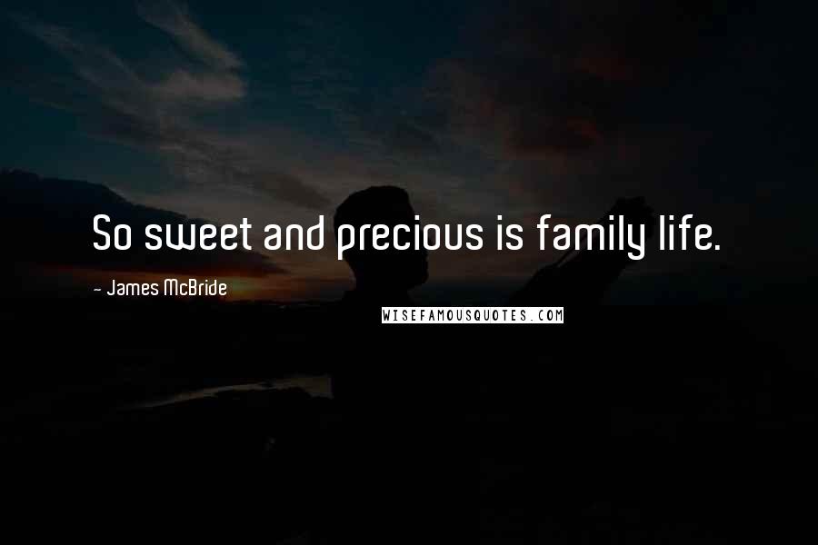 James McBride Quotes: So sweet and precious is family life.